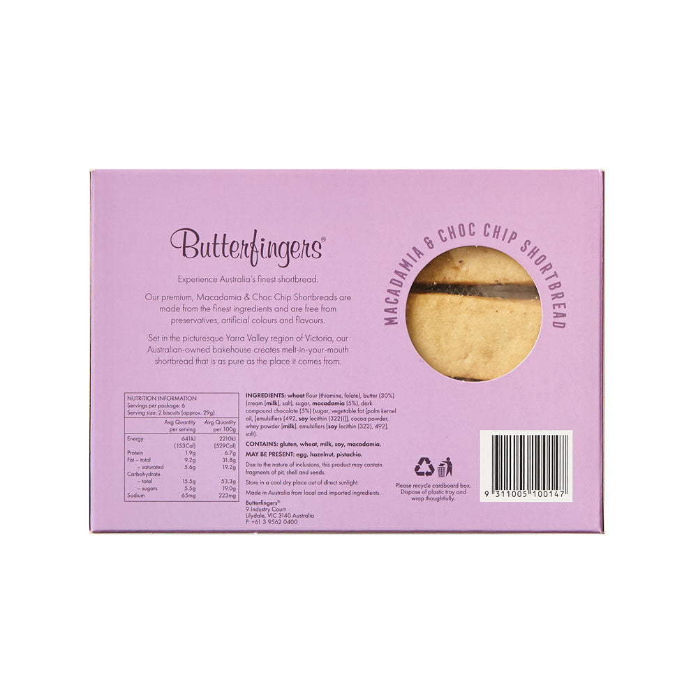 Macadamia Choc Chip Shortbread